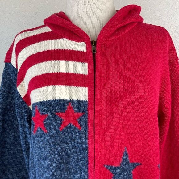 Heirloom Collectibles Full Zip Hooded Sweater Jacket Size L EUC - Picture 3 of 7